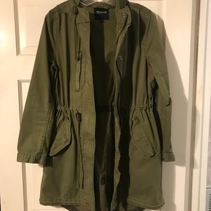 Madewell army green coat